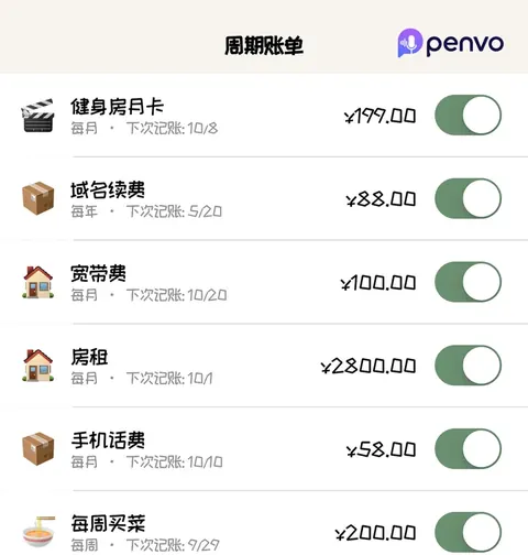Penvo记账站酷快乐体主题